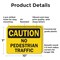 Signmission No Pedestrian Traffic Caution Sign, Plastic, 10in W x 7in L, 2PK OS-2PACK-CS-P-710-L-19208 - alternate 8